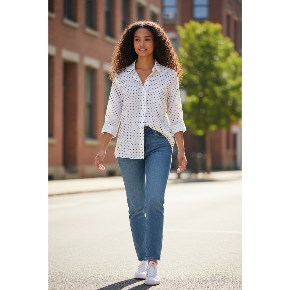 Gap Polka Dot Button Down Shirt Preppy, Old Money yet Classic and Timeless